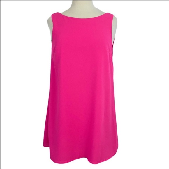 Tobi Neon Pink Deep-V Sleeveless Dress - Picture 2 of 6